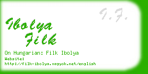 ibolya filk business card